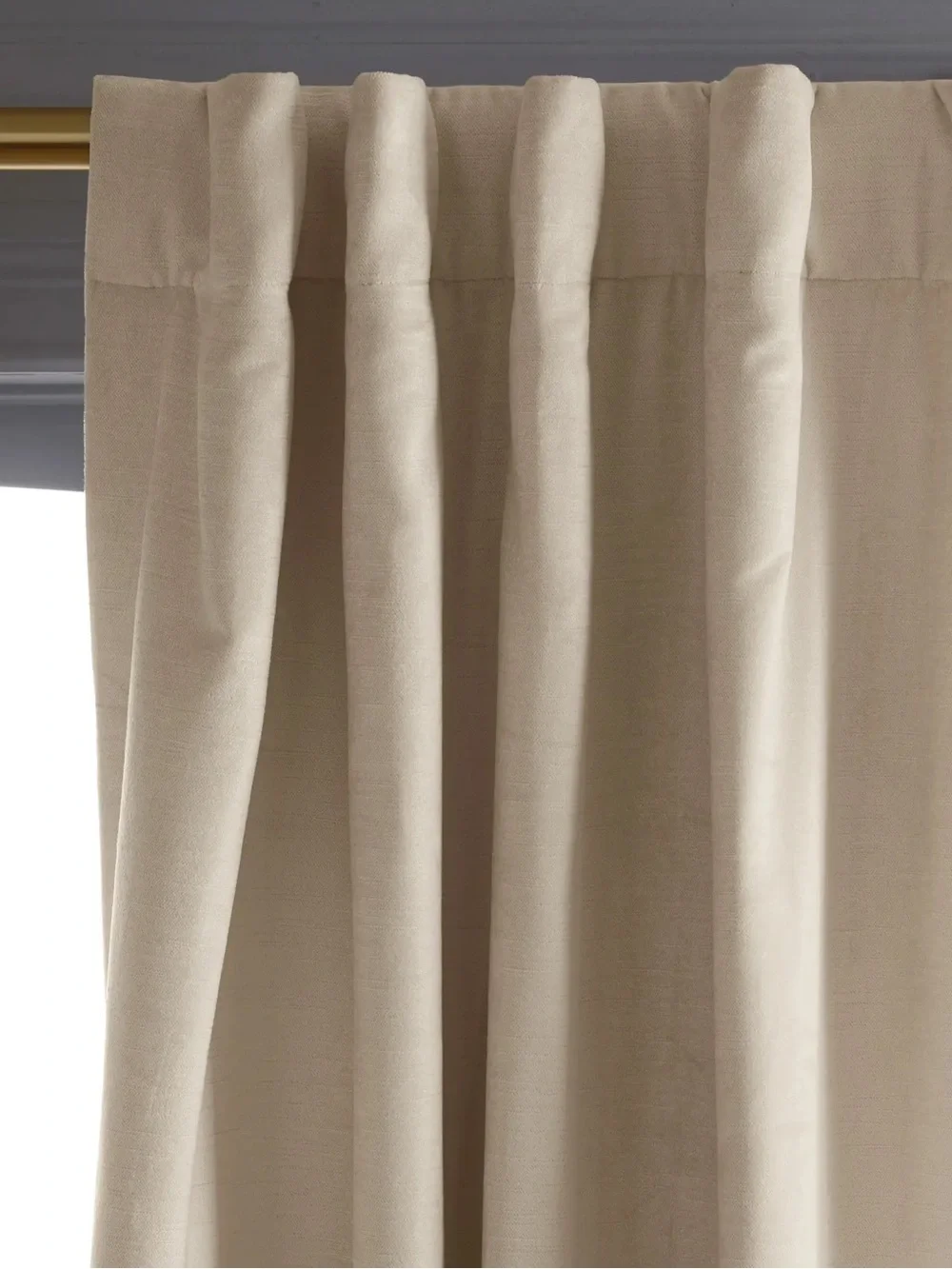 NWOT QUINCE Set Of 2 48x96 Luster Velvet True Blackout Curtains Champagne 9795